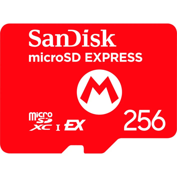 Card microSD SanDisk 256GB Mario Edition pentru Nintendo Switch, stocare rapidă – Roșu NOU