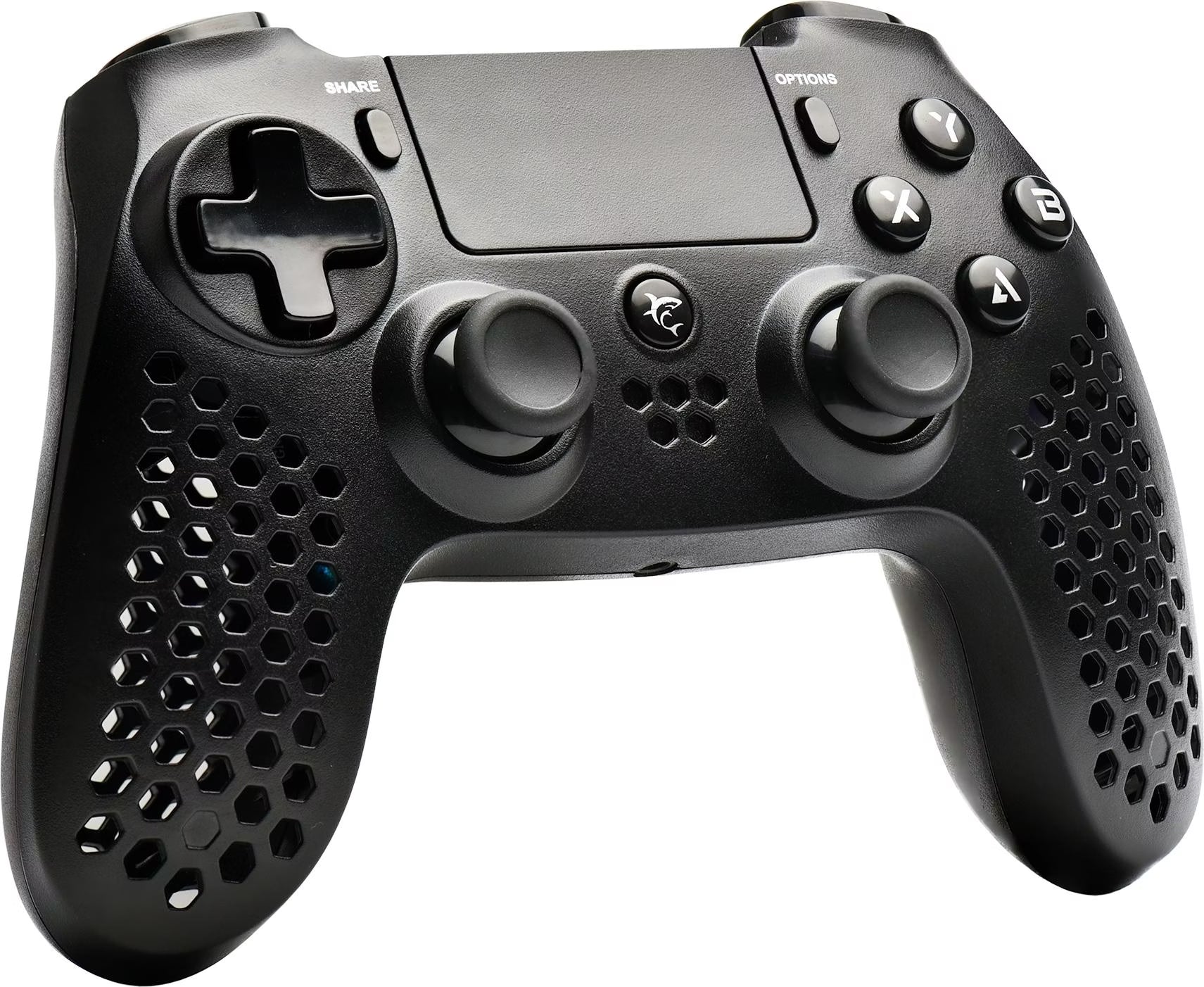 Controller Wireless White Shark GPW-4009 Legatus pentru PS4 / PS3 / PC / Android / iOS, RGB, Vibrații – Negru Second-Hand SH