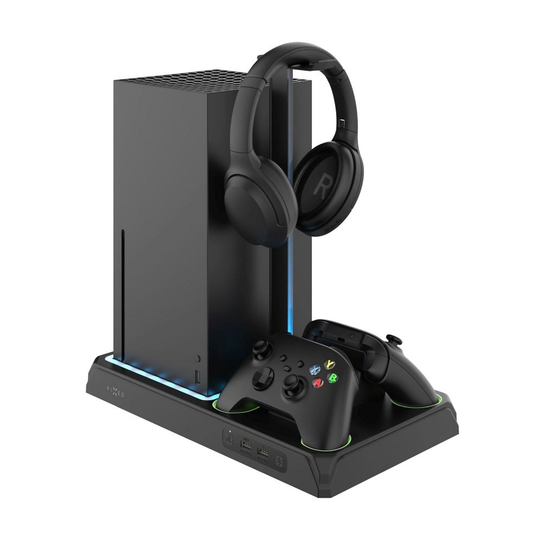 Stație multifuncțională FIX FIXXB-MCS-BK pentru Xbox Series X/S, încărcare + LED RGB, 2x USB – Negru Second-Hand SH