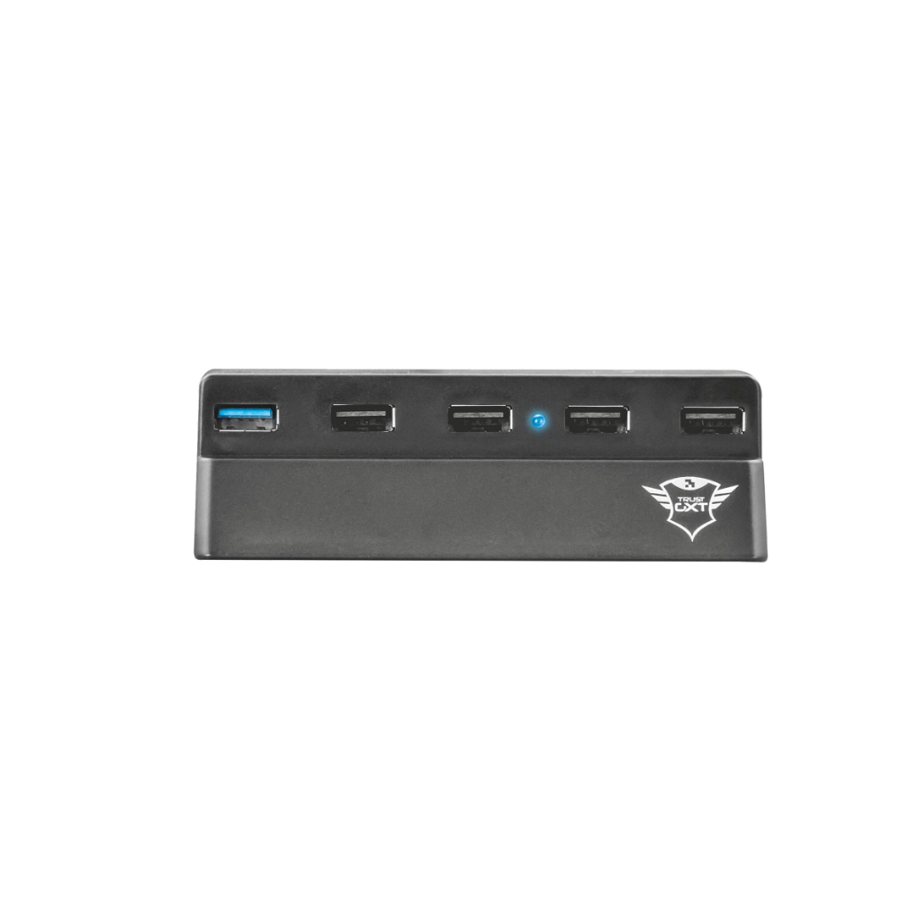 Hub USB Trust GXT 219 pentru PS4 Slim, 5 porturi (USB 2.0 & USB 3.1), încărcare multiplă – Negru Second-Hand SH