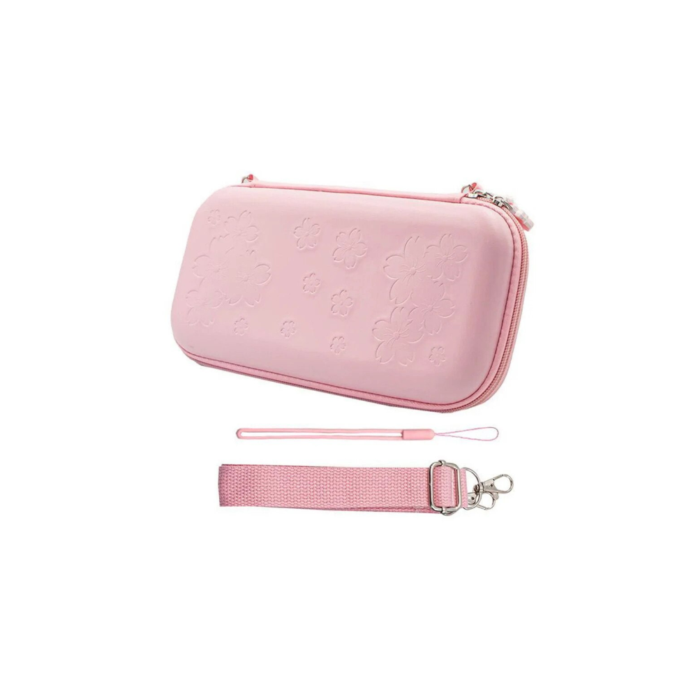 Set accesorii 10 în 1 pentru Nintendo Switch OLED, Husă Sakura roz, sticlă protecție, suport reglabil – Roz Second-Hand SH