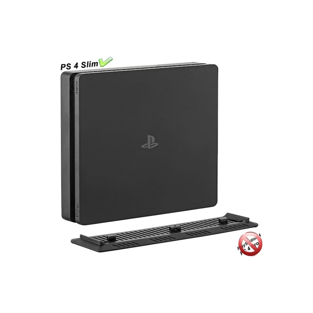 Suport vertical pentru PS4 Slim, design compact, stabil și durabil – Negru Second-Hand SH