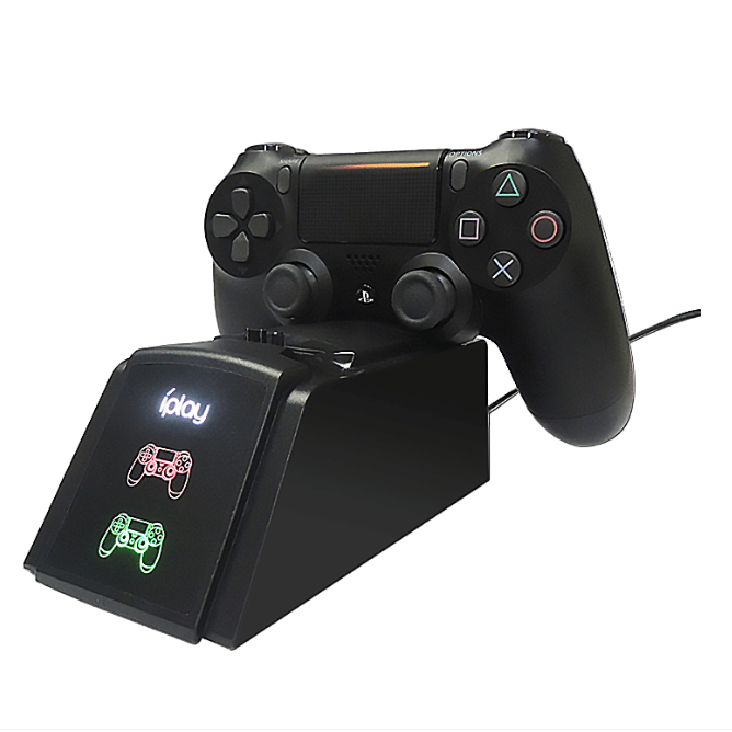 Încărcător pentru controller Iplay, LED, compatibil cu PlayStation 4 PS4, Negru Second-Hand SH