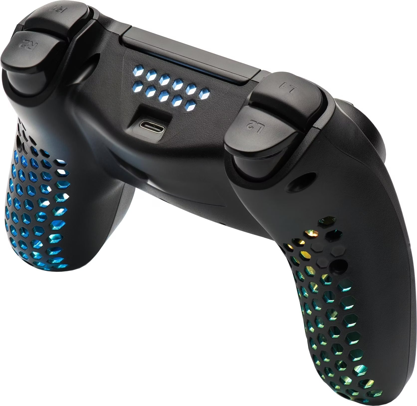 Controller Wireless White Shark GPW-4009 Legatus pentru PS4 / PS3 / PC / Android / iOS, RGB, Vibrații – Negru Second-Hand SH