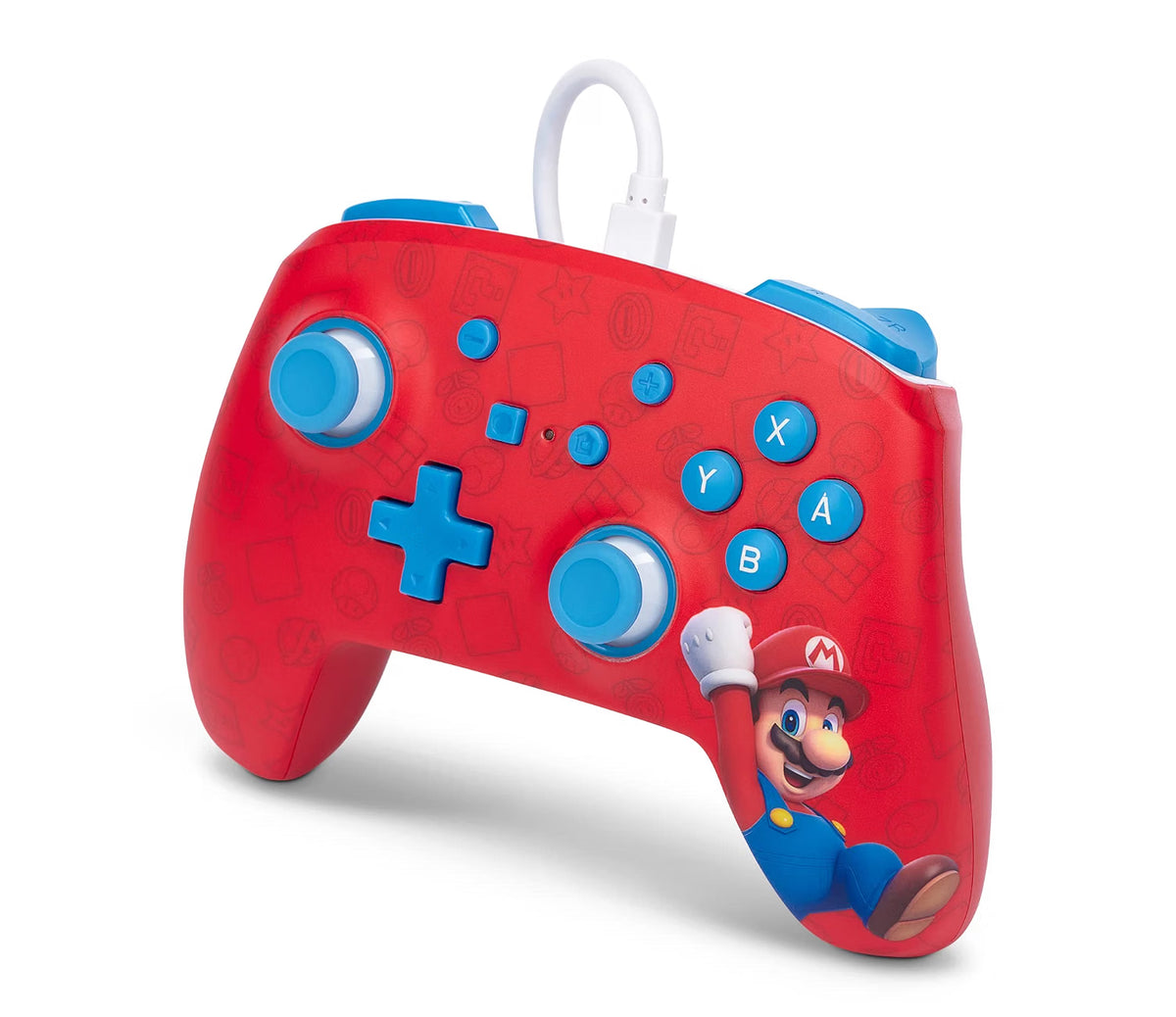 Controller cu fir PowerA îmbunătățit pentru Nintendo Switch – Mario, Gamepad, Licențiat Oficial Second-Hand SH