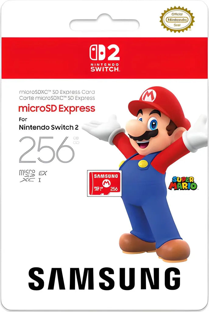 Samsung microSD Express 256 GB Super Mario Edition pentru Nintendo Switch 2 NOU