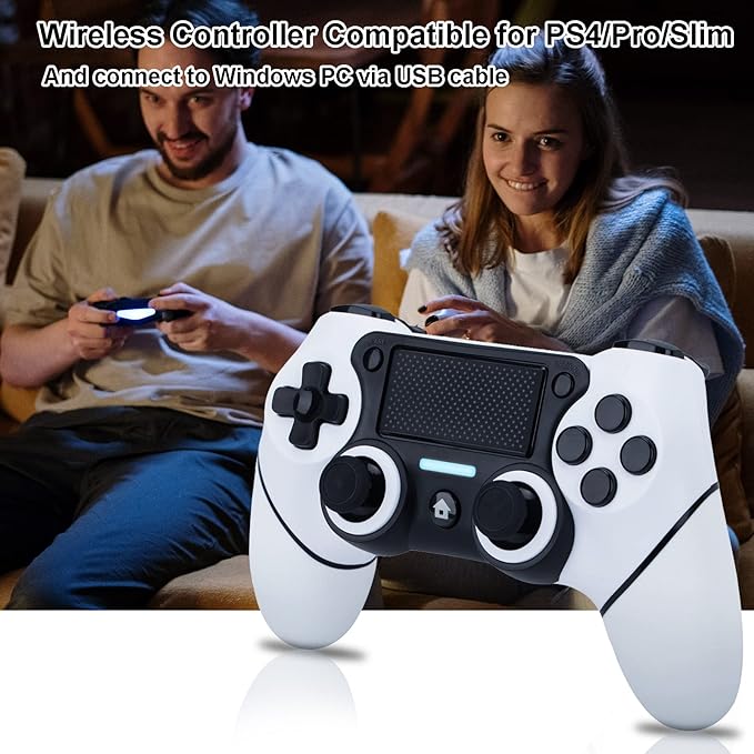 Controller compatibil PlayStation 4 PS4 , wireless, Incarcare USB-C , ALB NOU