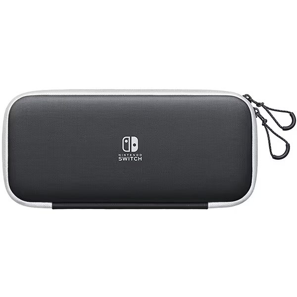 Carcasa si folie protectie pentru NINTENDO Switch OLED, negru-alb NOU