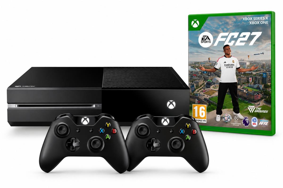 Consolă Microsoft Xbox One 1TB + 2 Controllere Second-Hand SH + Joc FIFA 27 Second-Hand SH