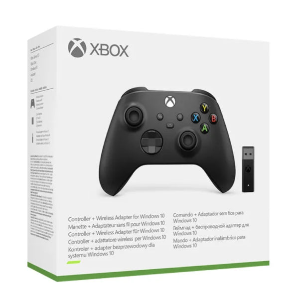 Controller Microsoft Xbox Negru + Adaptor Wireless W10 S pentru XBOX SERIES NOU