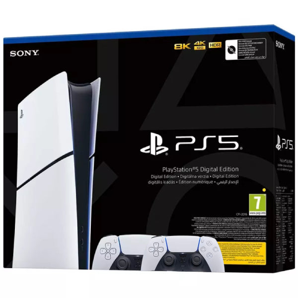 Consola PlayStation 5 Slim Digital Edition (PS5)+ Extra Controller DualSense 1TB, D-Chassis, Alb NOU