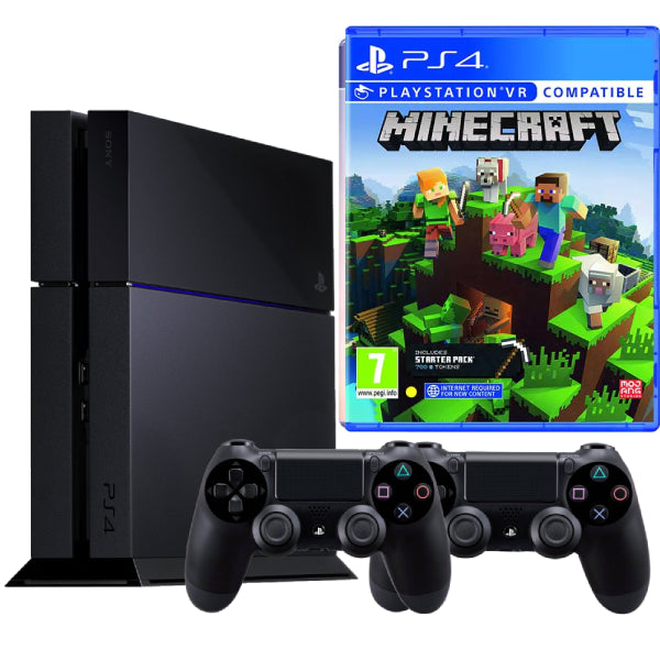 Consola Sony PlayStation 4 PS4 1TB + 2 Controllere + Minecraft Second-Hand SH