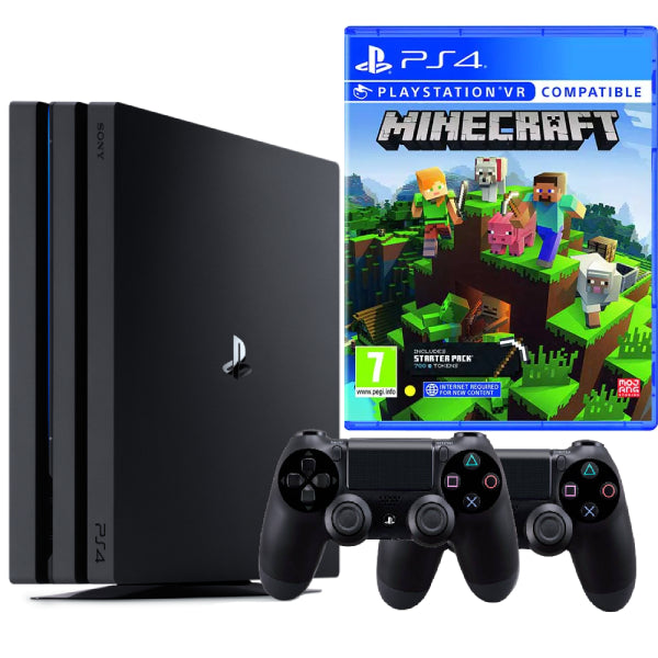 Consola Sony PlayStation 4 PRO PS4 1TB + 2 Controllere + Minecraft Second-Hand SH