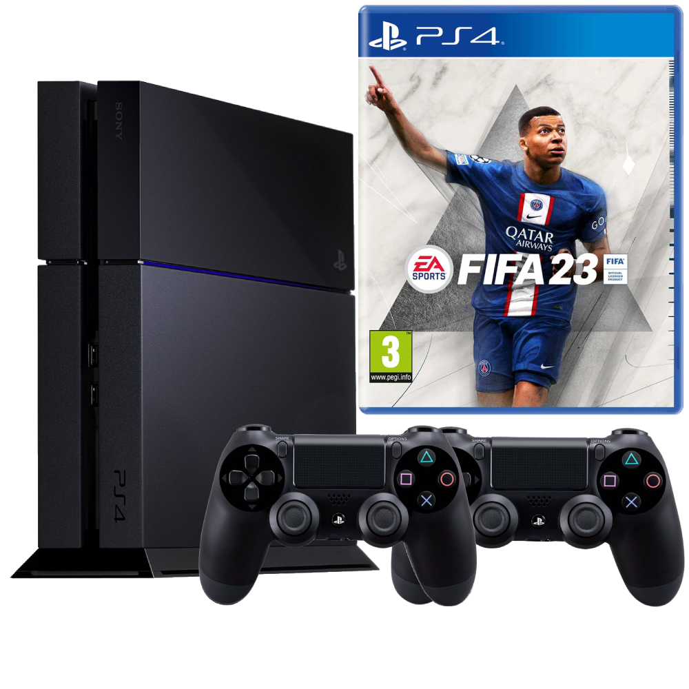 Consola Sony PlayStation 4 PS4 1TB + 2 Controllere + FIFA 23 Second-Hand SH