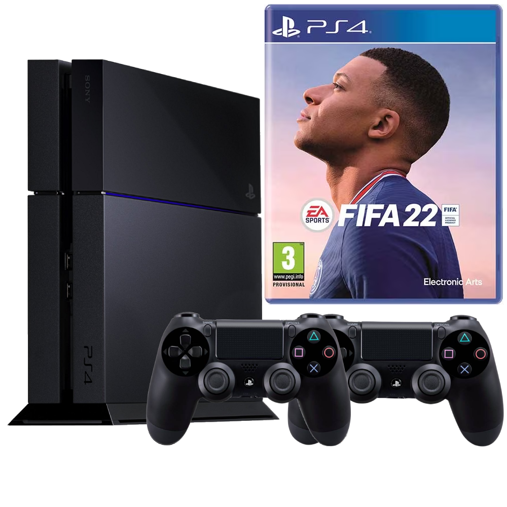 Consola Sony PlayStation 4 PS4 1TB + 2 Controllere + FIFA 22 Second-Hand SH