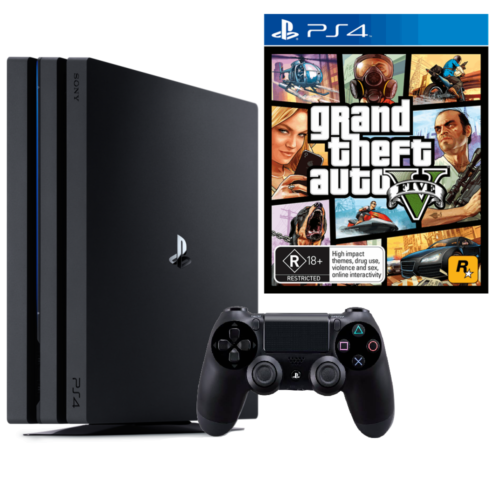 Consola Sony PlayStation 4 PRO PS4 1TB + Controller + GTA 5 Second-Hand SH