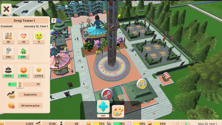 Joc Rollercoaster Tycoon Adventures Deluxe pentru PS4 PlayStation 4 NOU