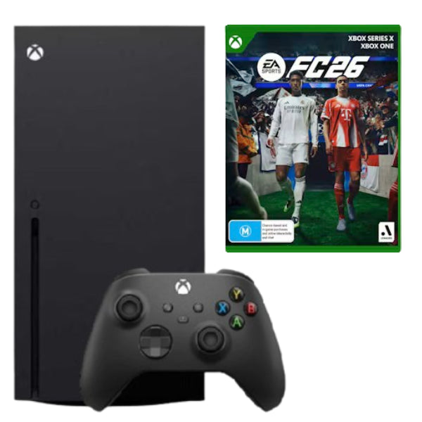 Consola Microsoft Xbox Series X 1TB, negru + Joc FC26 + Controller Second-Hand SH