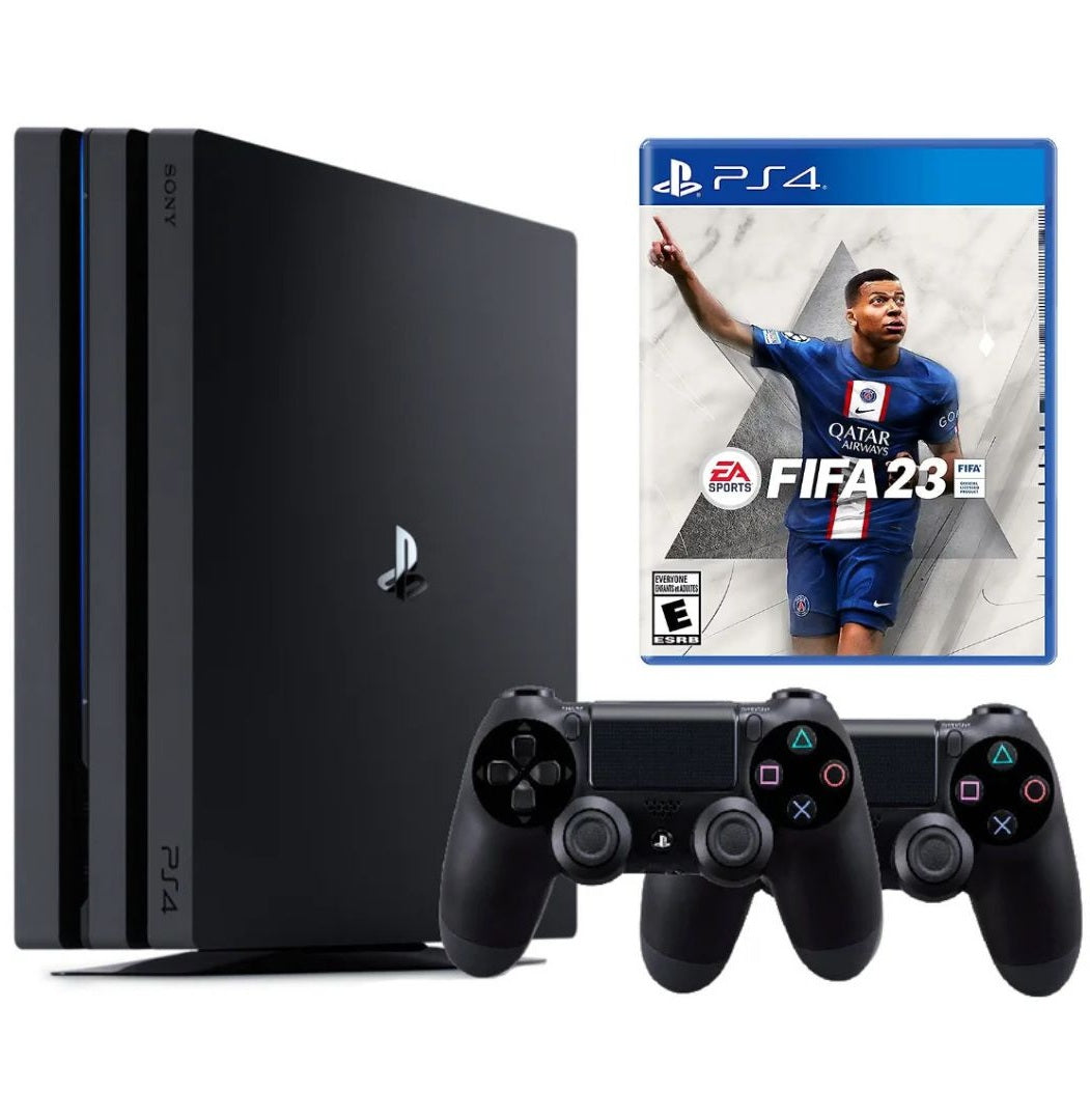 Consola Sony PlayStation 4 PRO PS4 1TB + 2 Controllere + FIFA 23 Second-Hand SH