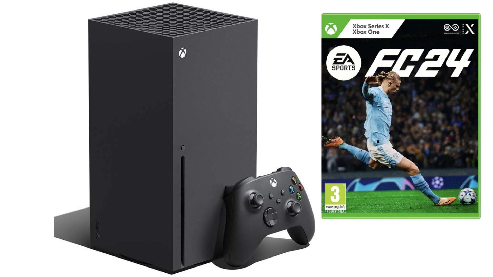 Consola Microsoft Xbox Series X 1TB, negru + FC 24 + Controller Second-Hand SH