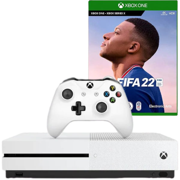 Consola MICROSOFT Xbox One S 500GB, ALB Second-Hand + Controller + Joc Fifa 22 Second-Hand SH