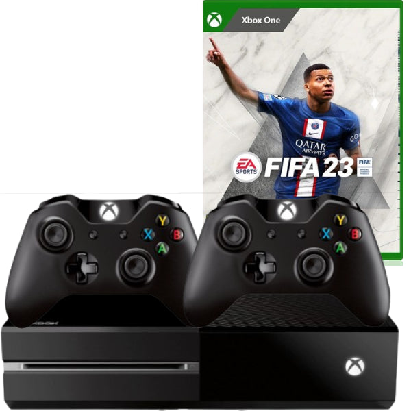 Consola Xbox One 500GB + 2 Controllere Second-Hand + Joc FIFA 23 Second-Hand SH