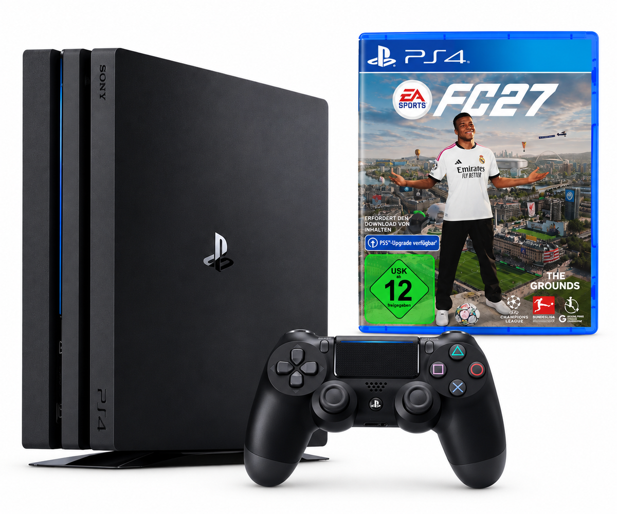 Consolă Sony PlayStation 4 PRO PS4 1TB + Controller Second-Hand SH + Joc FIFA 27 Second-Hand SH