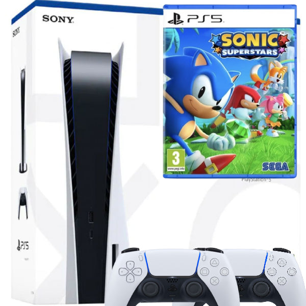 Consola Sony PlayStation 5 PS5 Disk Edition + Controller Extra Second-Hand SH + Joc Sonic Superstar