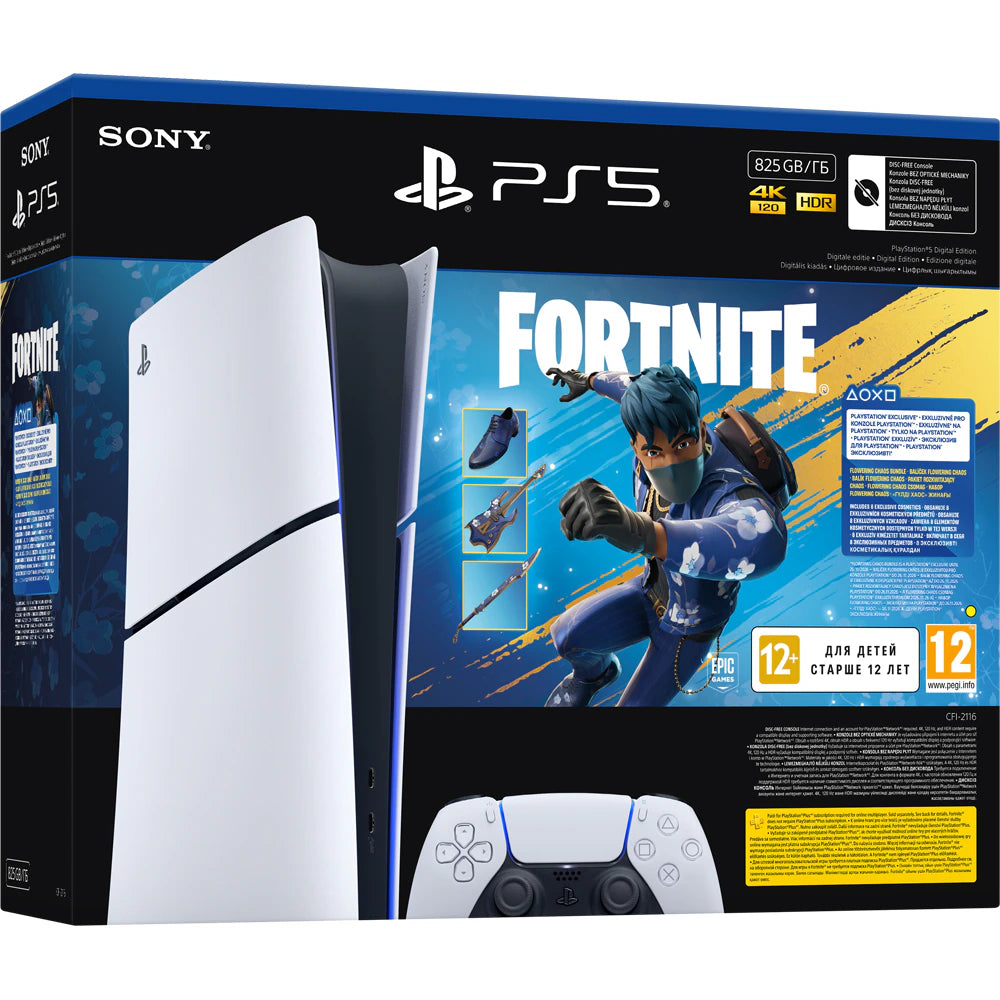 Consola Sony PlayStation 5 Slim Digital Edition (PS5) 825GB, Fortnite Bundle, 4K, SSD – Alb RESIGILAT