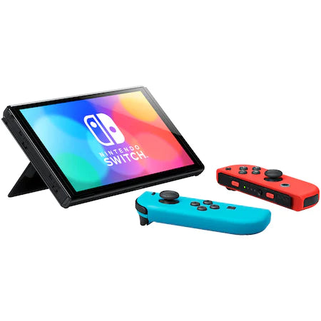 Consola Nintendo Switch OLED ALB + Mario Kart 8 Deluxe + 12 luni abonament Nintendo Switch Online NOU