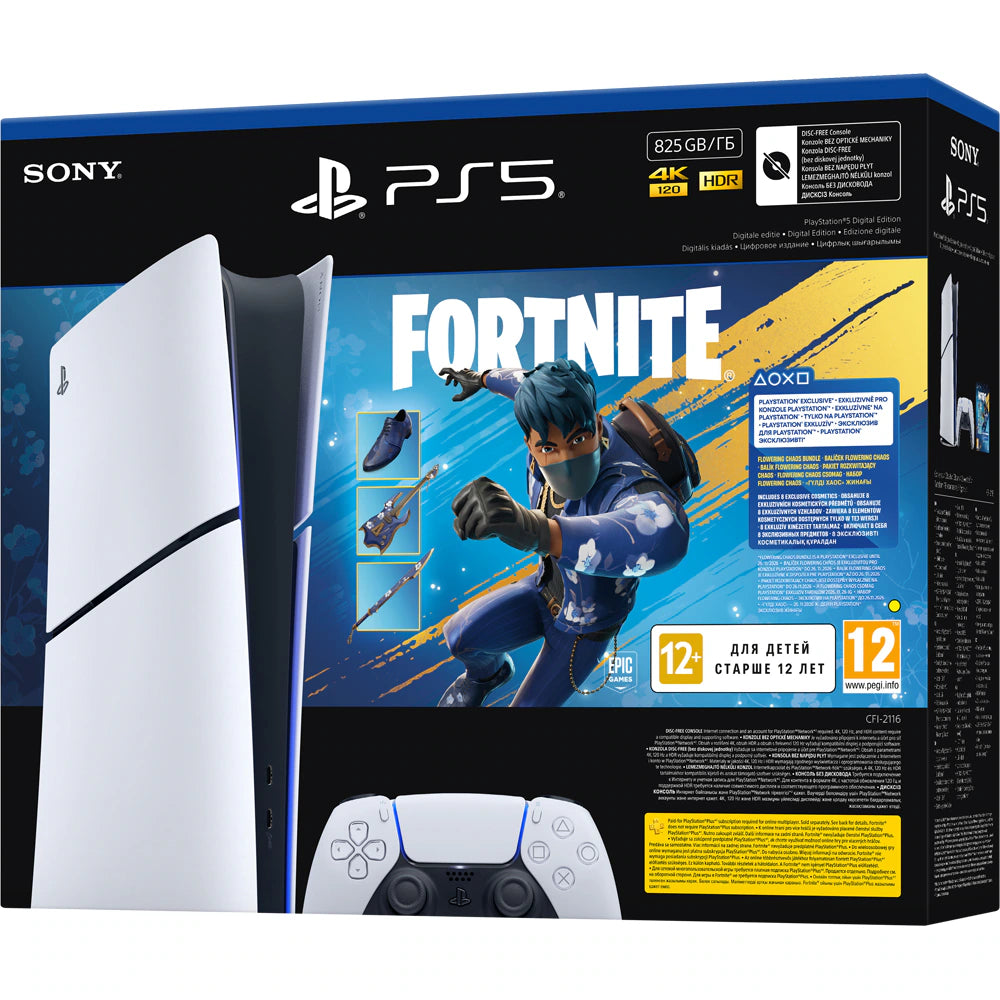 Consola Sony PlayStation 5 Slim Digital Edition (PS5) 825GB, Fortnite Bundle, 4K, SSD – Alb RESIGILAT