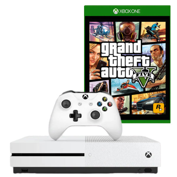 Consola MICROSOFT Xbox One S 500gb Second-Hand, ALB + Controller + Joc GTA 5