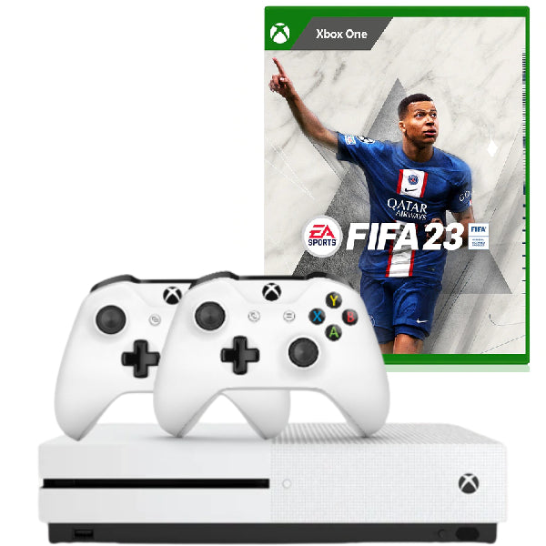 Consola MICROSOFT Xbox One S 500gb Second-Hand, ALB + 2 Controllere + FIFA 23